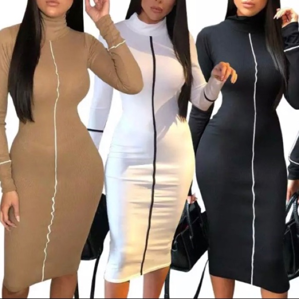 In stock: White midi dress